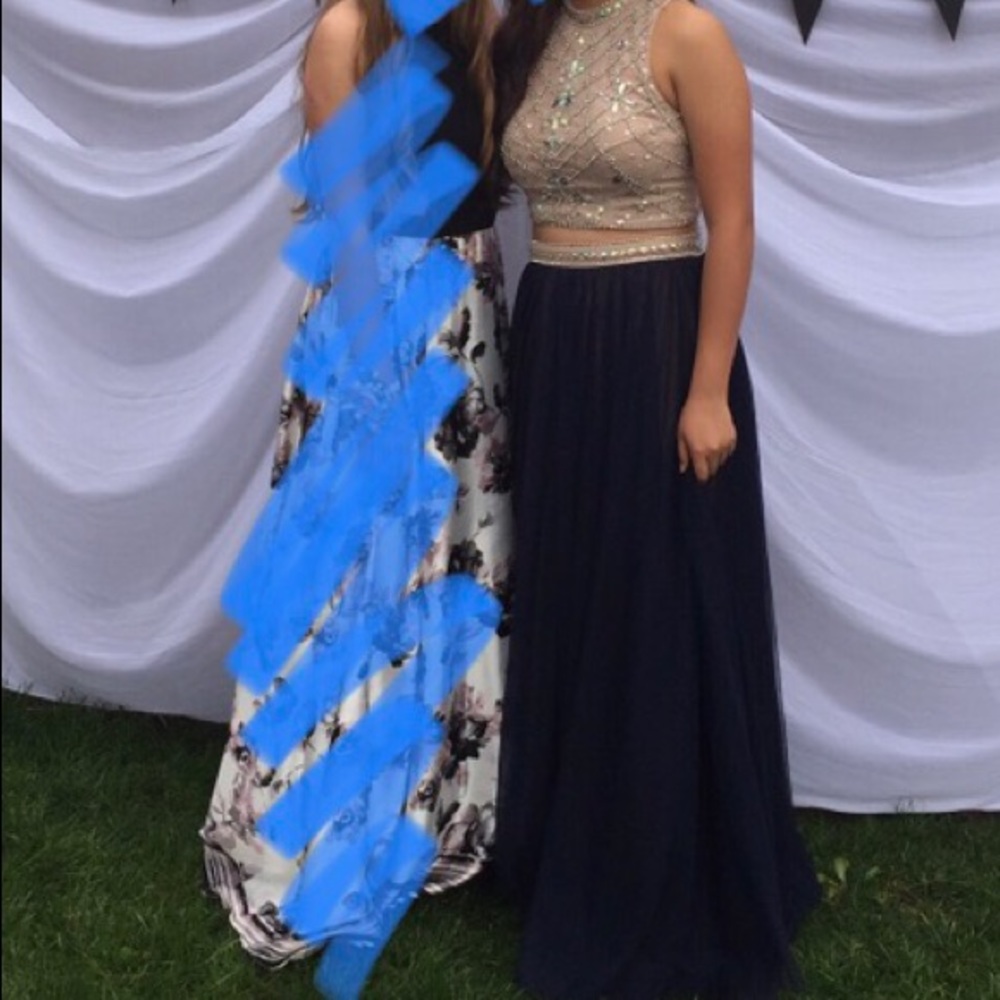 2 piece prom dress